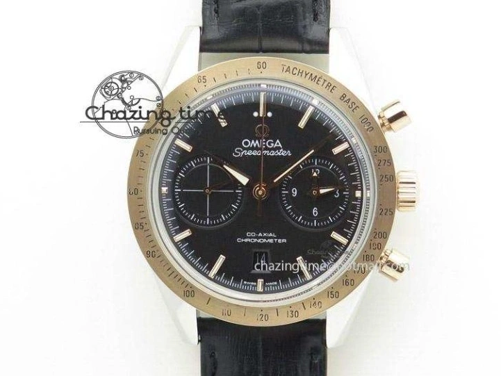 0517 Sophisticated Planet Ocean Master Chronometer Chrono SS OM 1:1 Best Edition Orange On SS Bracelet A 8156